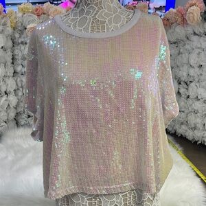 Torrid Iridescent Sequin Blouse
